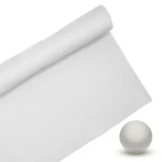 Felt 100% polyester 30x40cm for decorations and DIY White