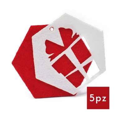 Decorazioni Natalizie feltro pacco regalo