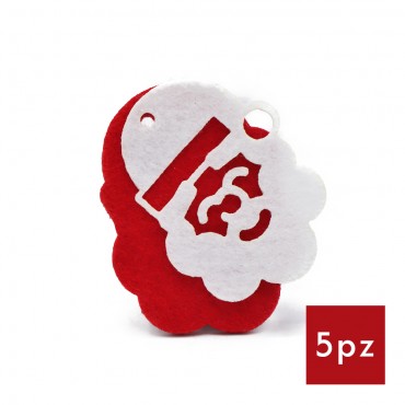 Decorazioni Natalizie feltro sagoma babbo natale
