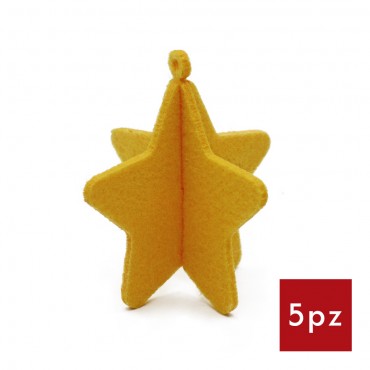 Decorazioni Natalizie Feltro componibile stella 3D