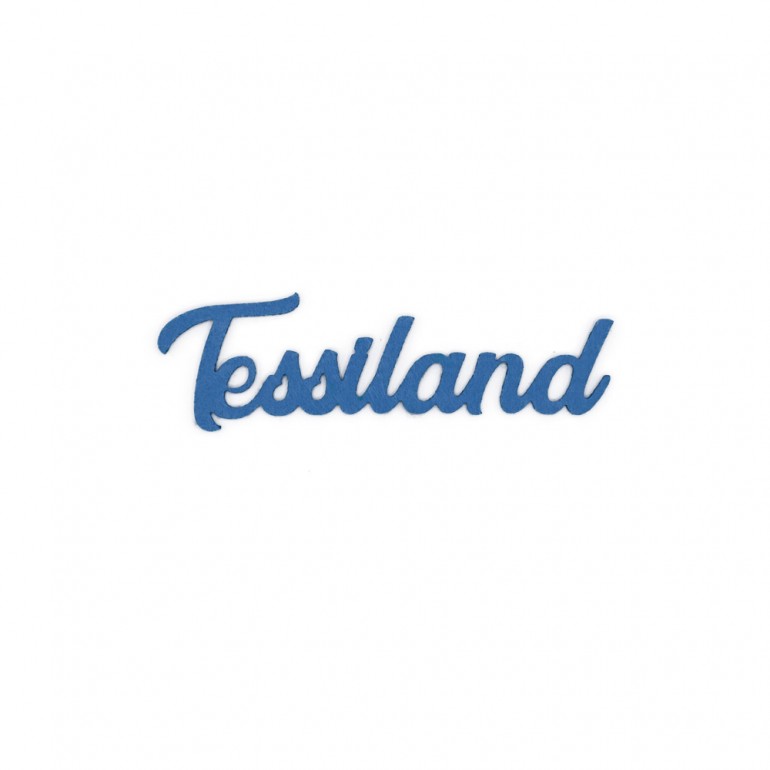 Nome in Feltro Celeste Personalizzabile h 4cm