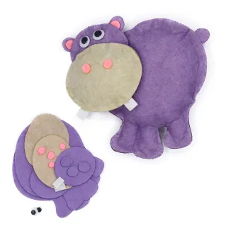 3D Laser Cut Hippopotamus Felt | Tessiland