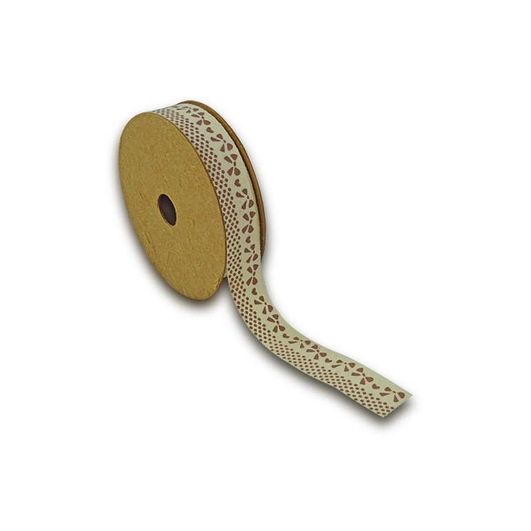 Passamaneria nastro fiocco beige  mm18 Mt.5