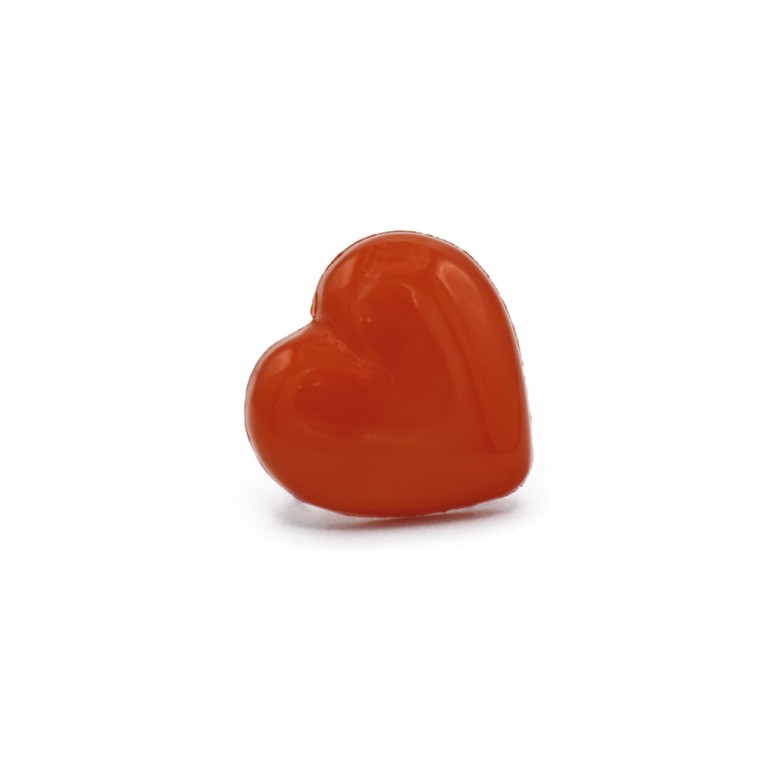 Bottone Cuore 24 Arancio | Tessiland