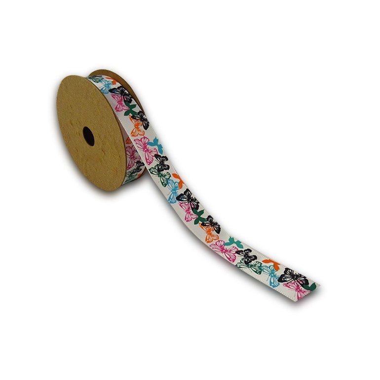 Nastro in cotone 18mm decorato per decorazioni e fiocchi 5mt