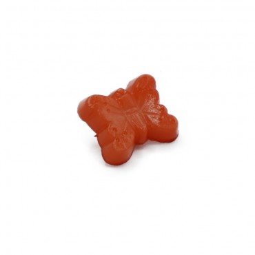 Bottone Farfalla con Gambo Arancio | Tessiland