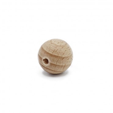 Sfera legno preforata naturale per bijoux e accessori fai da te 