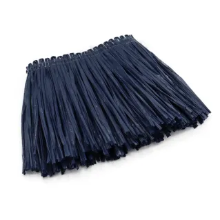 10cm Rafia Fringe for Bag Applications by the Meter Blue