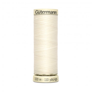 Filo cucitutto Gutermann 100% poliestere spoletta 100mt Panna 1