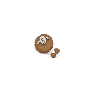 Manue 3D Button Nocciola