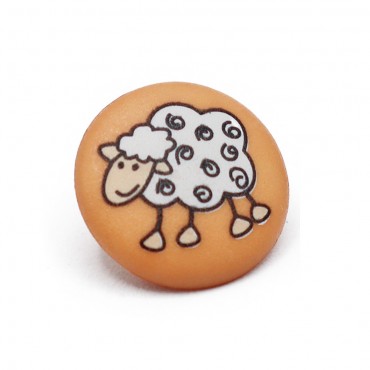 Bottone Dolly Arancio 1pz | Tessiland