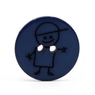 Botón Boy para delantales Azul