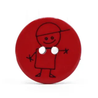 Bouton Boy pour tabliers Rouge