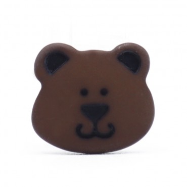 Bottone Yoghi con gambo Marrone