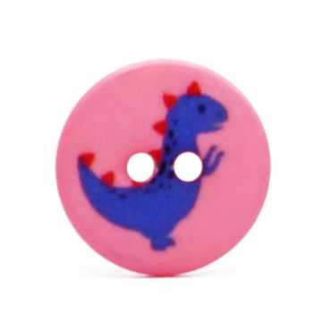 Bottone Sauro colori pastello 12mm Fucsia