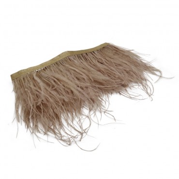 Frange di Piume di struzzo Tortora