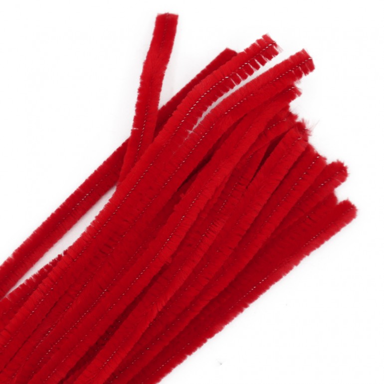 Fili di ciniglia modellabili metallo scovolino Rosso