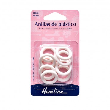 Anelli in plastica bianco rivestibili a uncinetto