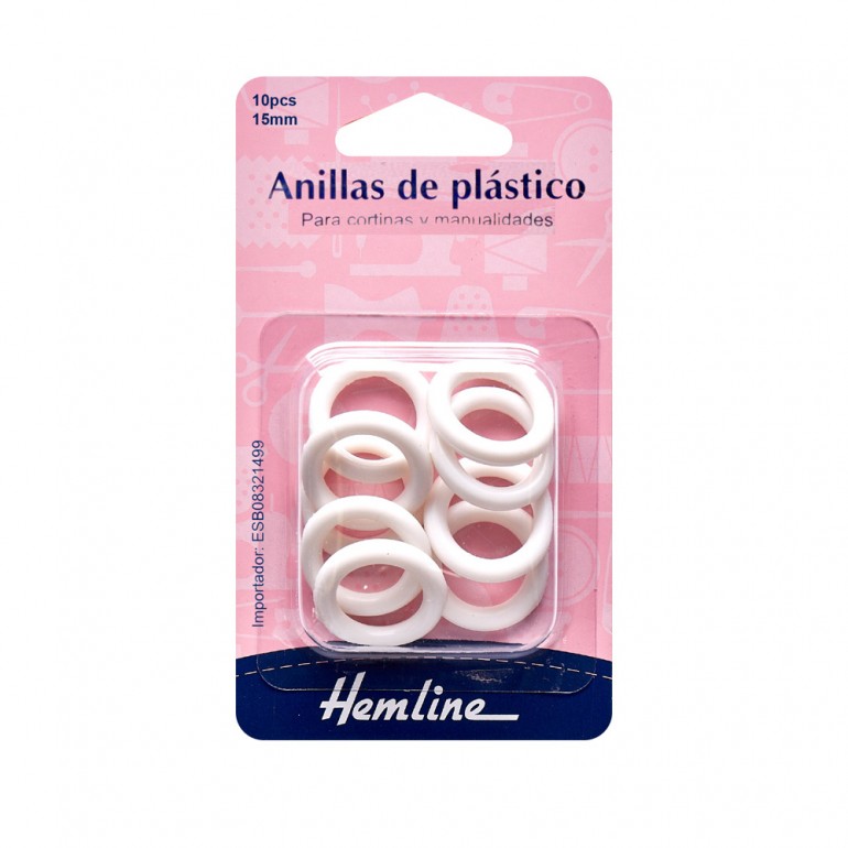 White Plastic Rings 15mm | Tessiland