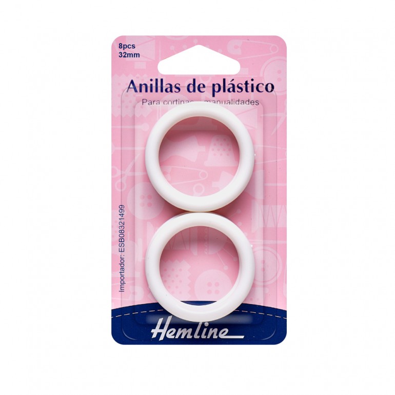 Anneaux Plastique Blanc 32mm | Tessiland