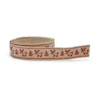 Cotton and Lurex Decorative Ribbon for Borders and Gift Wrapping 3m Naturale