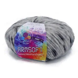 Armsoft baby alpaca and printed wool blown yarn ball 50g Istrice