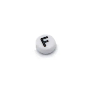 Perle lettres blanches en PVC pour chaînes de sucette et colliers Blanc