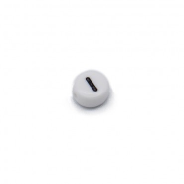 Perline lettera in PVC per bracciali e collane bijoux Bianco