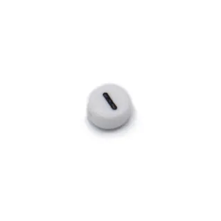 White PVC Letter Bead for Pacifier Chains and Jewelry Necklaces White