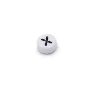 Perle lettres blanches en PVC pour chaînes de sucette et colliers Blanc