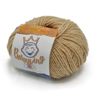 Baby King mezcla de lana lurex ovillo 50g Beige