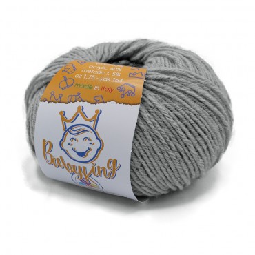 Baby King misto lana lurex gomitolo 50g Perla