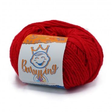 Baby King misto lana lurex gomitolo 50g Rosso