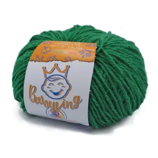Baby King wool blend lurex yarn ball 50g Green