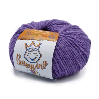 Baby King wool blend lurex yarn ball 50g Viola