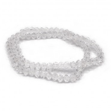 Perline cristallo prisma 6mm cucibili in resina per bijoux e accessori Cristal