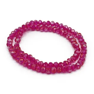 Cristaux 6mm Prisme en résine pour bijoux et accessoires Fucsia