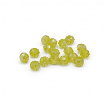 Perline cristallo prisma 6mm cucibili in resina per bijoux e accessori Lemon