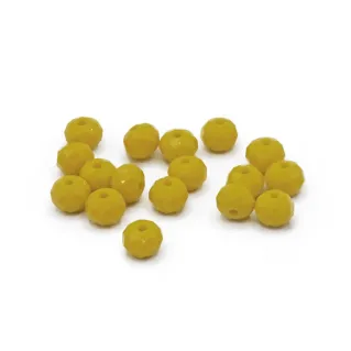 Cristaux 6mm Prisme en résine pour bijoux et accessoires Mustard