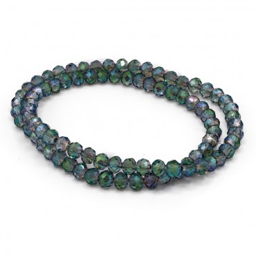 Perline cristallo prisma 6mm cucibili in resina per bijoux e accessori Azzurro lux