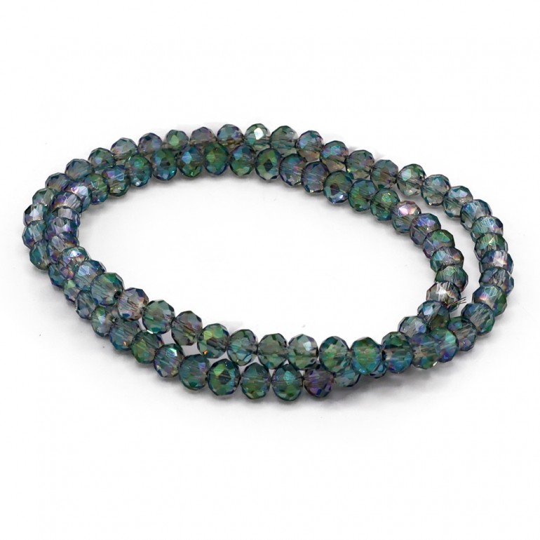 Perline cristallo prisma 6mm cucibili in resina per bijoux e accessori