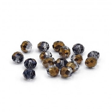 Cristalli 6mm Prisma in resina per bijoux e accessori Blu gold