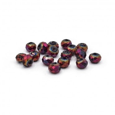 Perline cristallo prisma 6mm cucibili in resina per bijoux e accessori Multicolor lux