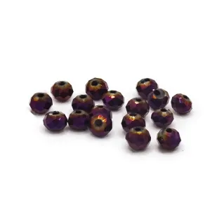 Cristaux 6mm Prisme en résine pour bijoux et accessoires Violet gold