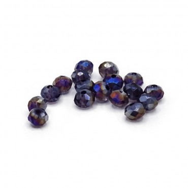 Perline cristallo prisma 6mm cucibili in resina per bijoux e accessori Violet gray