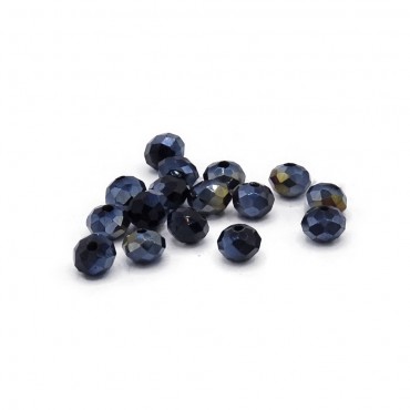 Perline cristallo prisma 6mm cucibili in resina per bijoux e accessori Night gold