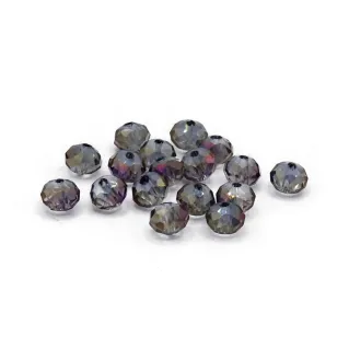Cristaux 6mm Prisme en résine pour bijoux et accessoires Purple grey