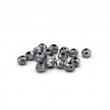 Cristalli 6mm Prisma in resina per bijoux e accessori Silver