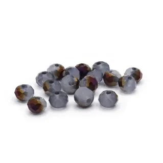 6mm Prism Crystals in Resin for Jewelry and Accessories Purple gray mat