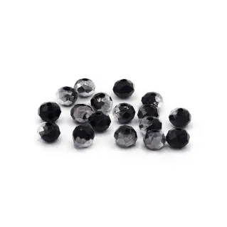 Cristales de 6 mm Prisma de resina para bisutería y accesorios Silver black